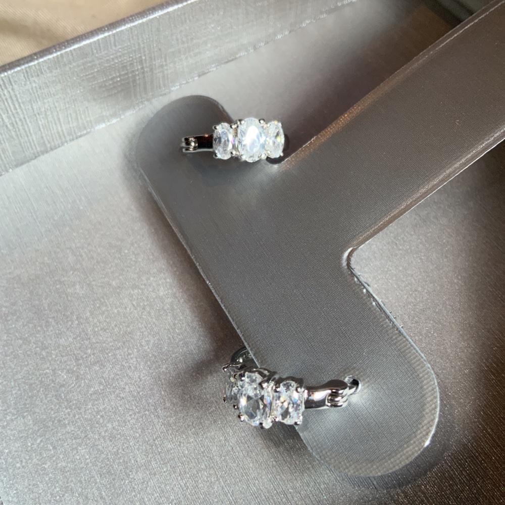 NWOT Sterling Silver & CZ Earrings